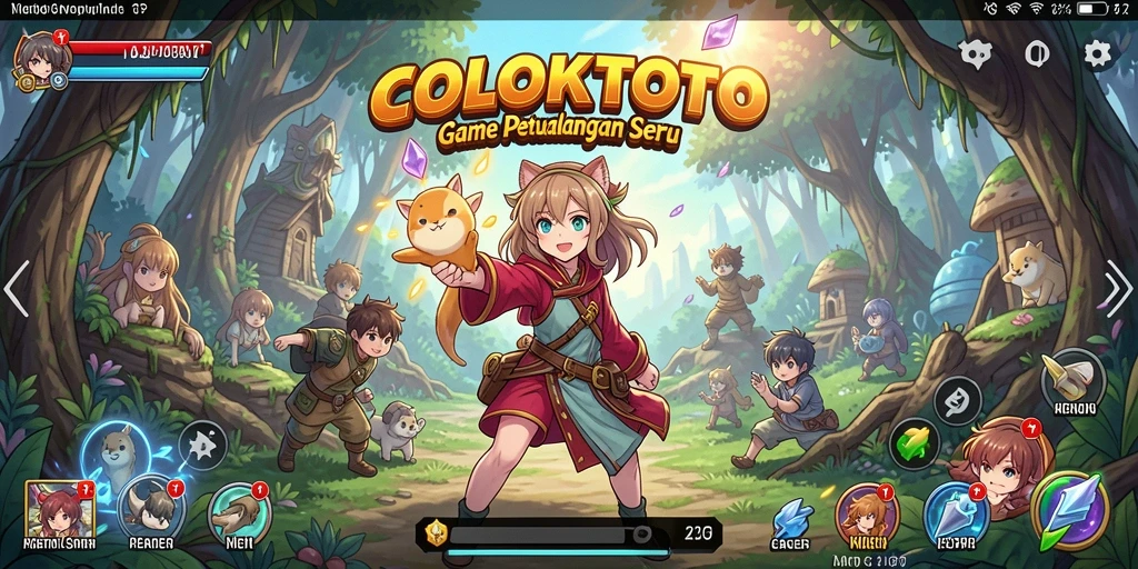 Tampilan seru gameplay COLOKTOTO dengan karakter anime.