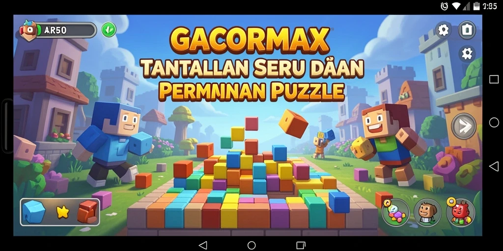 Tangkapan layar dari gameplay seru GACORMAX dengan tantangan puzzle yang menarik.