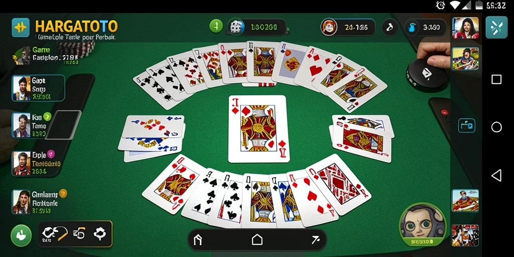 Tampilan gameplay Gaple di HARGATOTO yang menarik dan interaktif.