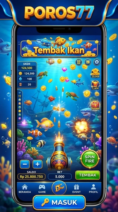 Cuplikan layar antarmuka pengguna poros77 yang ramah.